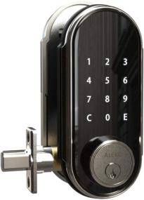 img 1 attached to Enhance Security with ALEKO 2-in-1 Keyless Entry Smart Door Lock - Satin Nickel