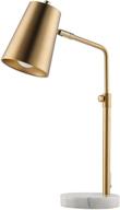 💡 co-z gold desk lamp: adjustable led bulb & antique brass metal table lamp with marble base - perfect reading lamp for office, bedroom, living room - 20’’ mid century modern, industrial-style task lamp logo