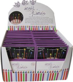 img 2 attached to 🎂 Unique Angel Flames Birthday Cake Candles with Colored Flames - Complete with Holders (12pcs per Box, Size Medium)
