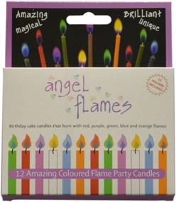 img 3 attached to 🎂 Unique Angel Flames Birthday Cake Candles with Colored Flames - Complete with Holders (12pcs per Box, Size Medium)