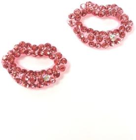 img 4 attached to Sparkling Crystal Bling Light Pink Lips Rhinestones for Decoden Crafts - Embellishments & Décor