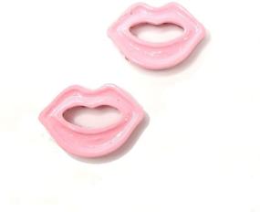 img 1 attached to Sparkling Crystal Bling Light Pink Lips Rhinestones for Decoden Crafts - Embellishments & Décor