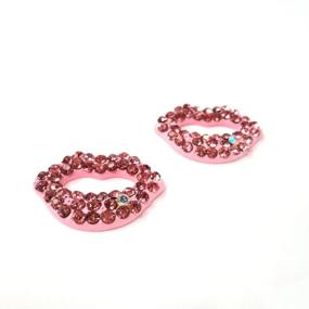 img 3 attached to Sparkling Crystal Bling Light Pink Lips Rhinestones for Decoden Crafts - Embellishments & Décor