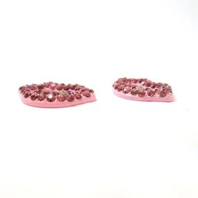 img 2 attached to Sparkling Crystal Bling Light Pink Lips Rhinestones for Decoden Crafts - Embellishments & Décor