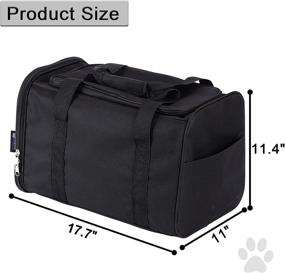 img 1 attached to 🐱 Portable Foldable Cat Litter Box for Travel - Petleader Collapsible Lightweight Box, Black