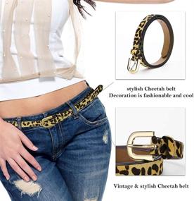 img 3 attached to 🐆 Women's Accessories: Haircalf Waistband Belts in Leopard Leather Fashion