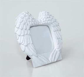 img 2 attached to 👼 Angel Wings Photo Frame: Cherish Memories of Baby, Wedding, Sympathy, Remembrance, and more - 5 1/2" x 5 1/4" Frame