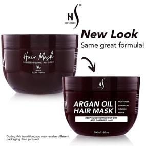 img 1 attached to 🧖 HerStyler Hair Mask and Argan Oil Hair Serum Set - Deep Conditioning for Soft Hair Texture and Frizzy Hair - Complete Hair Care Set