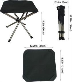 img 3 attached to 🏕️ LIBOSULV Folding Camping Stool - Super Compact Chair for Travel, Hiking, and Camping