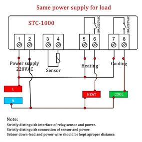 img 2 attached to 🌡️ XINGYHENG STC-1000 DC 110V-220V 10A Digital Temperature Controller with 2 Relay Output - Ideal for Cooling and Heating Applications