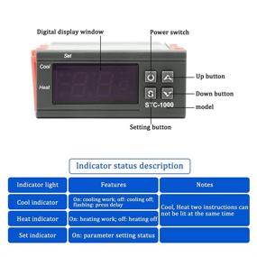 img 3 attached to 🌡️ XINGYHENG STC-1000 DC 110V-220V 10A Digital Temperature Controller with 2 Relay Output - Ideal for Cooling and Heating Applications