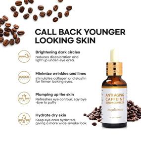 img 3 attached to Age-Defying Caffeine Eye and Face Serum with Green Tea Catechin, Vitamin C, Niacinamide, Hyaluronic Acid, Collagen | Targets Puffiness, Pigmentation, Wrinkles, Fine Lines | 1oz