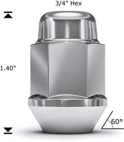 img 3 attached to 🔩 High-Performance White Knight 1706S-20AM Chrome M12x1.25 Bulge Acorn Lug Nuts - Set of 20