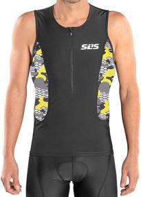 img 4 attached to SLS3 Men's Triathlon Top with 2 Front Pockets - FRT Jersey Singlet - Athlete-Designed for Optimal Performance