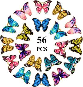 img 4 attached to 🦋 Stunning 56-Piece Enamel Butterfly Pendant Charms for Exquisite Handmade Charms Necklace and Bracelets - Enhance Your DIY Accessories