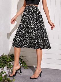 img 2 attached to Floerns Printed Elastic Pleated Multi 5 Women's Clothing for Skirts