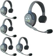 eartec ul5s 5-person full duplex wireless intercom system with 5 ultralite single-ear headsets logo
