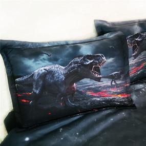 img 2 attached to EsyDream Tyrannosaurus Jurassic Dinosaur Bedding