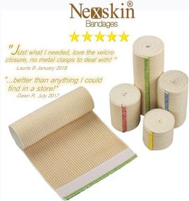img 1 attached to 🌿 Nexskin (3” Wide, 2 Pack) Organic USA Cotton Bandage: Elastic, Latex-Free, and Washable