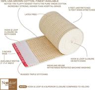 🌿 nexskin (3” wide, 2 pack) organic usa cotton bandage: elastic, latex-free, and washable logo