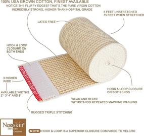img 4 attached to 🌿 Nexskin (3” Wide, 2 Pack) Organic USA Cotton Bandage: Elastic, Latex-Free, and Washable
