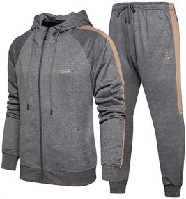 img 4 attached to 🏃 Lavnis Men's Casual Tracksuit: A Stylish and Versatile Long Sleeve Running Jogging Athletic Sports Set