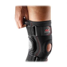 img 1 attached to Mcdavid Knee Brace Patella Stabilizer: Compression Sleeve with Side Hinges for Knee Support, Recovery, and Injury Prevention in Men and Women - Black, X-Large