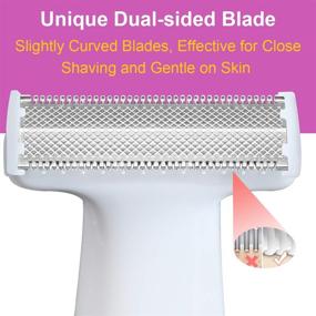 img 2 attached to 🪒 Electric Shaver for Women - Bikini Trimmer and Body Hair Remover for Ladies - Painless, Rechargeable, Wet and Dry Hair Removal with Combs - Ideal for Lips, Underarms, Arms, Legs, Bikini Area