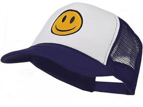 img 3 attached to 🧢 Cheerful Embroidered Foam Mesh Back Cap - Get it from e4Hats.com!