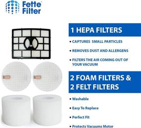 img 2 attached to 🌀 Fette Filter Vacuum Filter Set for Shark Rotator NV650, NV650W, NV651, NV652, NV750W, NV751, NV752, NV831, NV835. Comparable to # XFF650 & XHF650 (1 HEPA Filter + 2 Foam Filters)