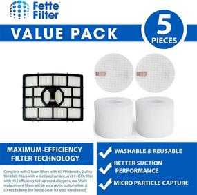 img 3 attached to 🌀 Fette Filter Vacuum Filter Set for Shark Rotator NV650, NV650W, NV651, NV652, NV750W, NV751, NV752, NV831, NV835. Comparable to # XFF650 & XHF650 (1 HEPA Filter + 2 Foam Filters)