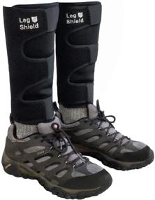 img 4 attached to 🚴 Neoprene Leg Gaiters - Easy On/Off Hook and Loop Design - Versatile Shin/Calf Protection for Biking, Outdoors, Hiking, Yard Work - Comfy, Snug Fit (Pair)