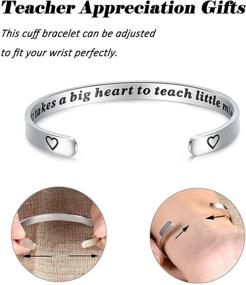 img 2 attached to 👩 EPIRORA Teacher Appreciation Bracelet for Women - Graduation & Year-End Gift Cuff Bangle, Inspirational Jewelry for Teachers