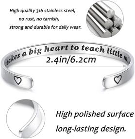 img 3 attached to 👩 EPIRORA Teacher Appreciation Bracelet for Women - Graduation & Year-End Gift Cuff Bangle, Inspirational Jewelry for Teachers