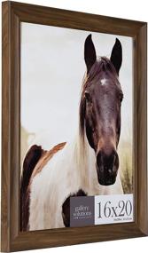 img 2 attached to 🖼️ Gallery Solutions 16x20 Large Wall Hanging Picture Poster Frame with Classic Walnut Finish