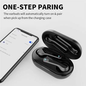 img 3 attached to 🎧 Wireless Earbuds, Bluetooth 5.0 Headphones with Charging Case | Hi-Fi Stereo | Touch Control | IPX7 Waterproof | 24H Playtime | Easy-Pairing | Work, Home Office