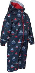 img 3 attached to 👦 Children's Boys' Printed Rainsuit - Mountain Warehouse Clothing and Overalls