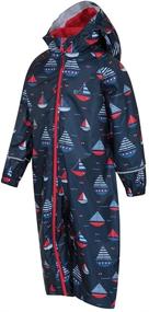 img 2 attached to 👦 Children's Boys' Printed Rainsuit - Mountain Warehouse Clothing and Overalls
