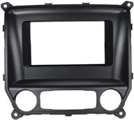 scosche gm5211b: набор рамки для приборной панели iso double din & din+pocket для chevy silverado/gmc sierra 2014-18 - черный. логотип