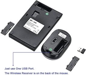 img 1 attached to Беспроводной набор цифровой клавиатуры и мыши MCSaite - один приемник для беспроводной цифровой клавиатуры и мыши на ноутбуке/настольном компьютере