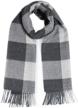 alpaca buffalo plaid scarf silver logo