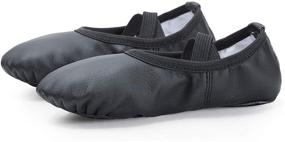 img 3 attached to High-quality MdnMd Leather Slipper Gymnastic Practice Girls' Shoes: Ideal for Athletic Excellence