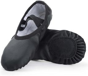 img 4 attached to High-quality MdnMd Leather Slipper Gymnastic Practice Girls' Shoes: Ideal for Athletic Excellence