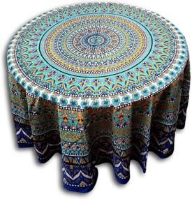 img 2 attached to 🌸 India Arts Geometric Tablecloth: Elevate Your Dining Décor with Traditional Patterns