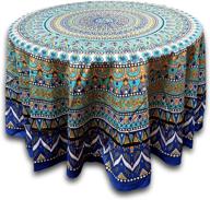 🌸 india arts geometric tablecloth: elevate your dining décor with traditional patterns logo