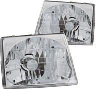 🔦 anzo usa 121132 toyota tacoma crystal chrome headlight assembly - pair logo