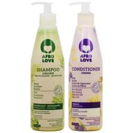 🏾 luscious locks await: afro love shampoo & conditioner 16oz duo logo