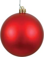 🎄 vickerman 4" red matte ball ornament - pack of 6 for festive decor! логотип