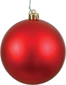 img 4 attached to 🎄 Vickerman 4" Red Matte Ball Ornament - Pack of 6 for Festive Decor!