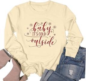 img 3 attached to Women's Christmas Sweatshirts | Funny Santa Graphic Sweaters | Festive Holiday Pullover Tops